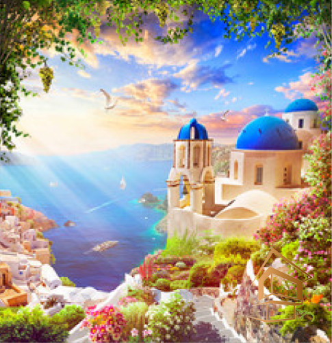 Натяжной потолок с фотопечатью Стены 009 -  - 