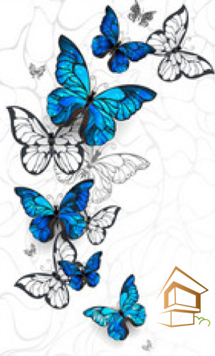 Натяжной потолок с фотопечатью Бабочки 045 - -