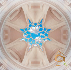 Натяжной потолок с фотопечатью Фрески, своды 037
