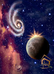 Натяжной потолок с фотопечатью Космос 073