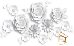 Натяжной потолок с фотопечатью Цветы 379