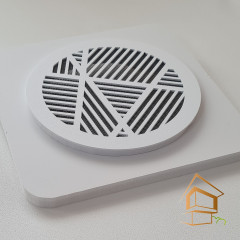 Решетка вентиляционная магнитная круглая D 100 мм, белая, вид 1