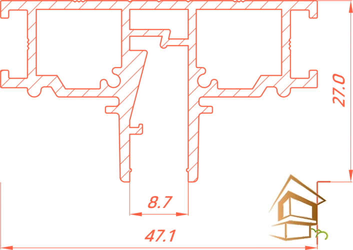 Профиль для натяжных потолков Flexy LINE 8 IZI, черный 2 м, в комплекте замок, вставка, пластина