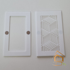 Магнитная вент. решетка с кольцом, 100х50 мм, белая