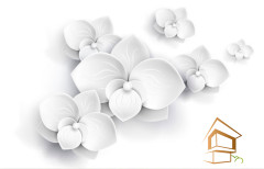 Натяжной потолок с фотопечатью Цветы 380