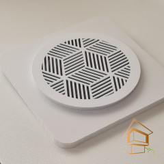 Решетка вентиляционная магнитная круглая D 100 мм, белая, вид 2