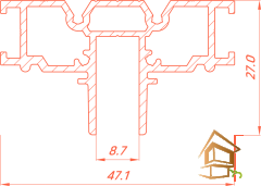 Профиль для натяжных потолков Flexy IZI EURO 04, разделительный, черный, 2 м
