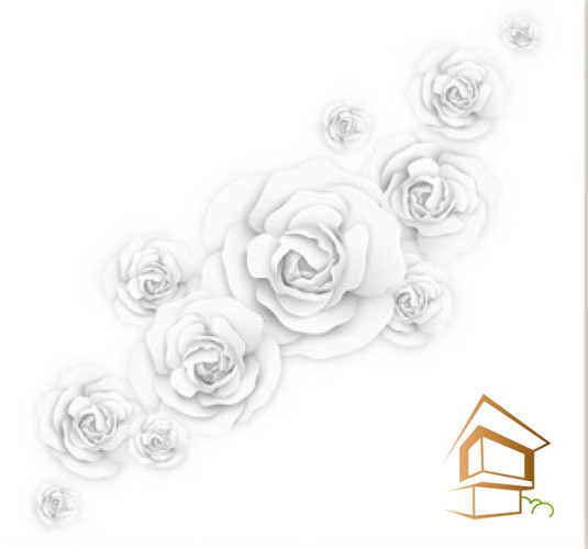 Натяжной потолок с фотопечатью Цветы 381 - -