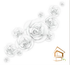 Натяжной потолок с фотопечатью Цветы 381