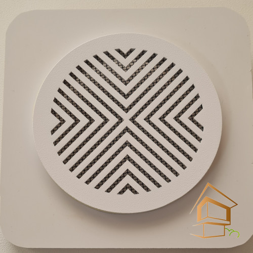 Решетка вентиляционная магнитная круглая D 100 мм, белая, вид 3