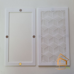 Магнитная вент. решетка с кольцом, 200х100 мм, белая