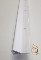 Профиль "прищепка" для установки тканевых натяжных потолков ПВХ стеновая (белая) с перфорацией 2,0 м