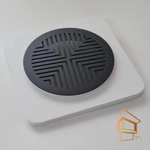 Решетка вентиляционная магнитная круглая D 100 мм, черная, вид 3