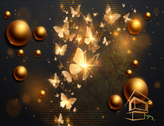 Натяжной потолок с фотопечатью Бабочки 010 -  -