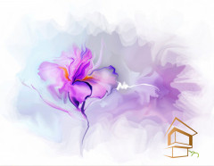 Натяжной потолок с фотопечатью Цветы 273