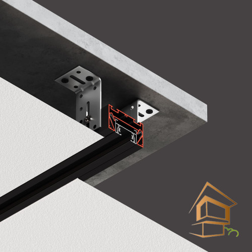 Профиль для натяжных потолков Flexy TREK 01 для трека и световые линии, 2 м, под гарпун