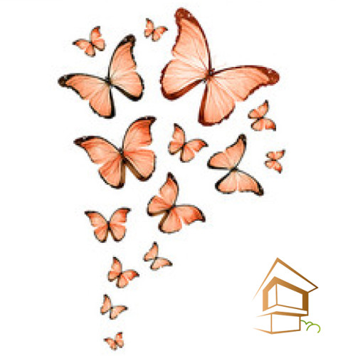 Натяжной потолок с фотопечатью Бабочки 051 -  - 