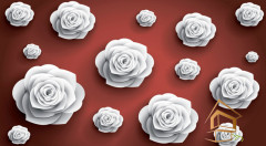 Натяжной потолок с фотопечатью Цветы 384