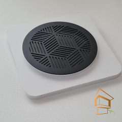 Решетка вентиляционная магнитная круглая D 100 мм, черная, вид 2