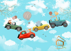 Натяжной потолок с фотопечатью Детский ART 019