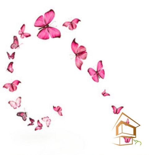 Натяжной потолок с фотопечатью Бабочки 052 - -