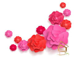 Натяжной потолок с фотопечатью Цветы 385