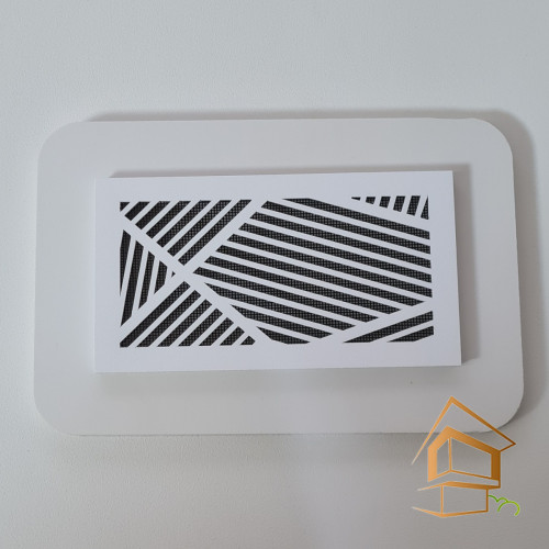 Решетка вентиляционная магнитная прямоугольная 110х55 мм, белая