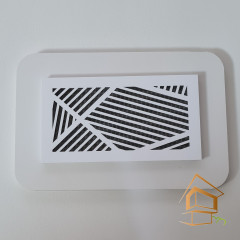 Решетка вентиляционная магнитная прямоугольная 110х55 мм, белая, вид 1