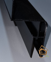 Профиль для тканевых парящих натяжных потолков М 1 чёрный, алюминиевый