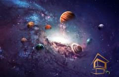 Натяжной потолок с фотопечатью Космос 008