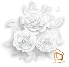 Натяжной потолок с фотопечатью Цветы 386