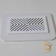 Решетка вентиляционная магнитная прямоугольная 110х55 мм, белая, вид 3