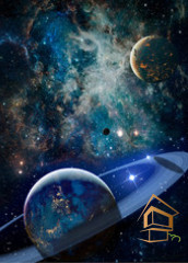 Натяжной потолок с фотопечатью Космос 009