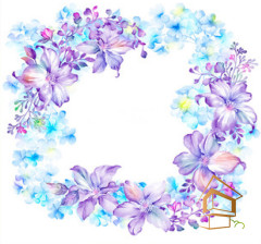 Натяжной потолок с фотопечатью Цветы 277