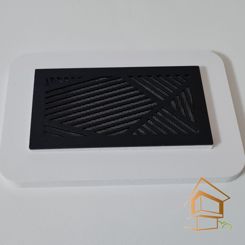 Решетка вентиляционная магнитная прямоугольная 110х55 мм, черная