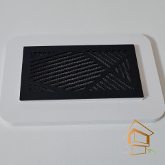 Решетка вентиляционная магнитная прямоугольная 110х55 мм, черная, вид 1