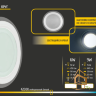 LED панель круглая ATRUM, 9W, 4200к, 640ЛМ, D120*90*35