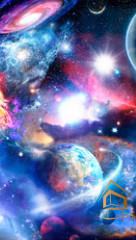 Натяжной потолок с фотопечатью Космос 082