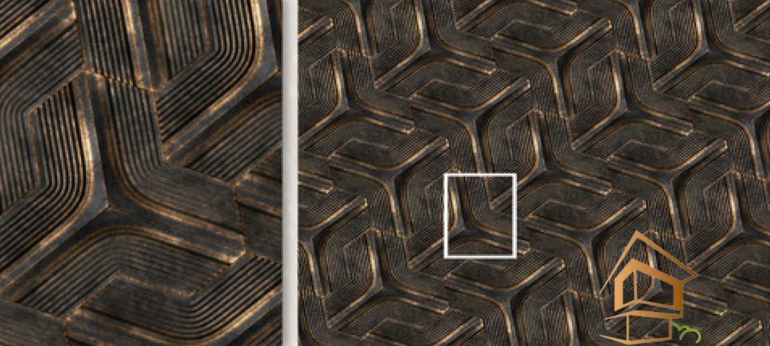 Натяжной потолок с фотопечатью Текстуры-металл 003 - -