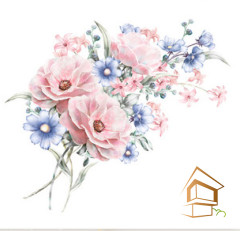 Натяжной потолок с фотопечатью Цветы 288