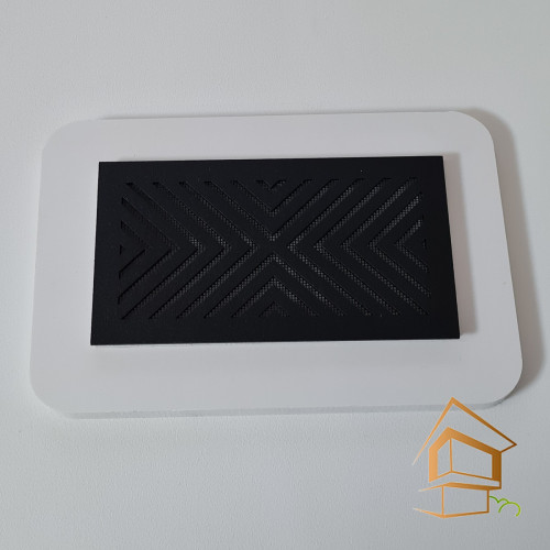 Решетка вентиляционная магнитная прямоугольная 110х55 мм, черная