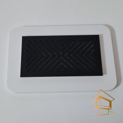 Решетка вентиляционная магнитная прямоугольная 110х55 мм, черная, вид 3