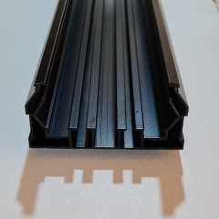 Профиль карнизный двухрядный ПК 14 черный, 3.2 м