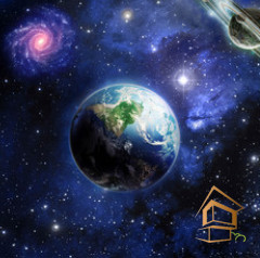 Натяжной потолок с фотопечатью Космос 011