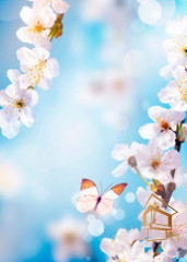 Натяжной потолок с фотопечатью Цветы 179