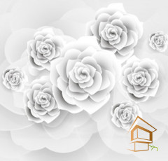 Натяжной потолок с фотопечатью Цветы 389