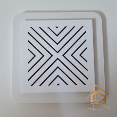 Решетка вентиляционная магнитная квадратная 100х100, белая, вид 3