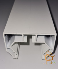 Профиль карнизный (гардина) для натяжных потолков АМ 1, однорядный белый 2м