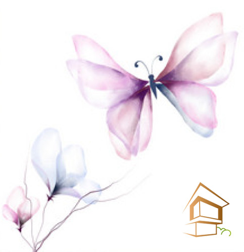 Натяжной потолок с фотопечатью Бабочки 057 - -