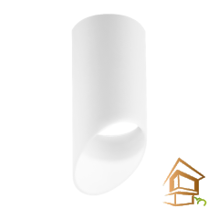 Светильник накладной потолочный для натяжных и подвесных потолков под лампу gu10/mr-16, ART FLUTE белый, 55*130